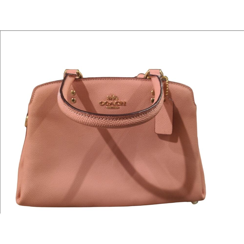 NWOT Coach Mini Lillie Carryall Petal Pink Gold Tone Hardware Crossbody Satchel